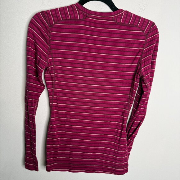 Smartwool Women's Red 100% Merino Wool Baselayer Long Sleeve Top - Size S Small - Picture 3 of 6